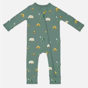 Kyte Baby | Zippered romper in camping print